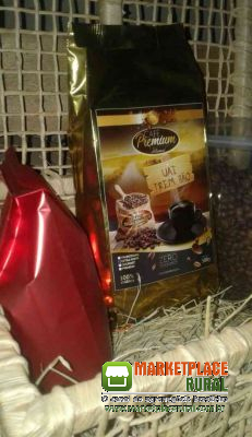 Café em grãos torrado ou moído em pacotes 500 gramas
