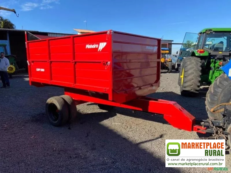 Carreta (nova)metálica basculante hidráulica Marca: Pinheiro com capacidade para 5.000 KG
