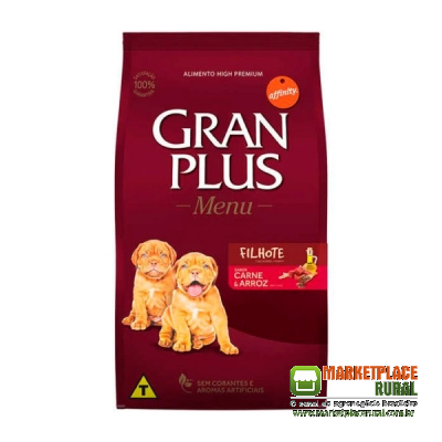 Ração Granplus para Cães Filhotes Sabor Carne e Arroz 20Kg