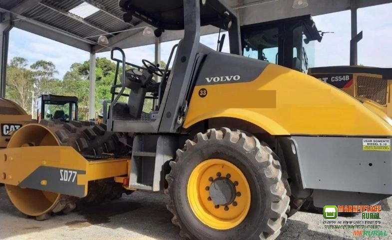 Rolo Compactador Vibratório Volvo SD77F ano 2009