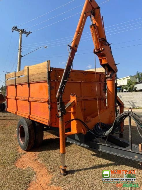 Carreta Munck agrícola,metálica basculante com eixo grosso duplo pneus 900/20 !