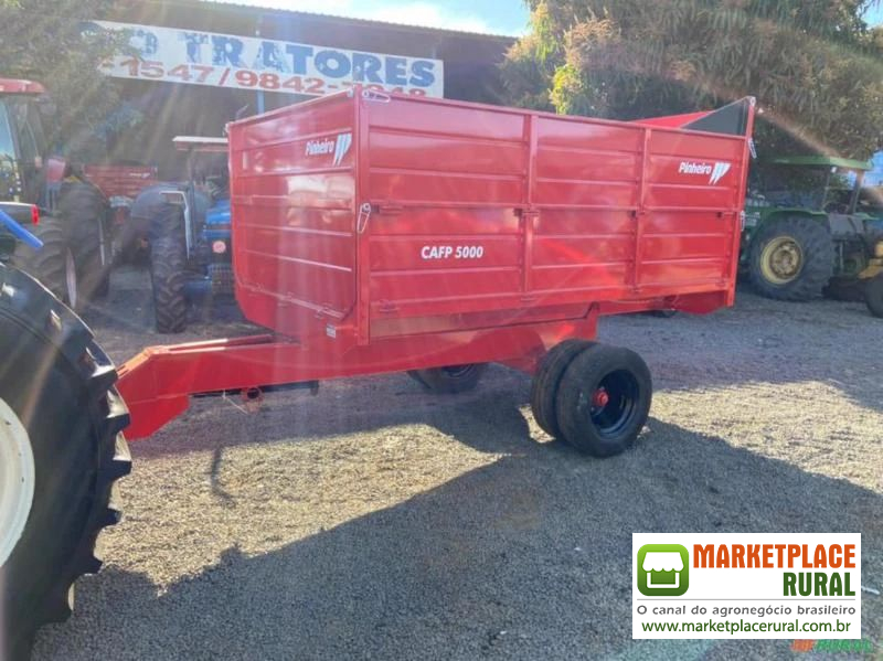 Carreta (nova)metálica basculante hidráulica Marca: Pinheiro com capacidade para 5.000 KG