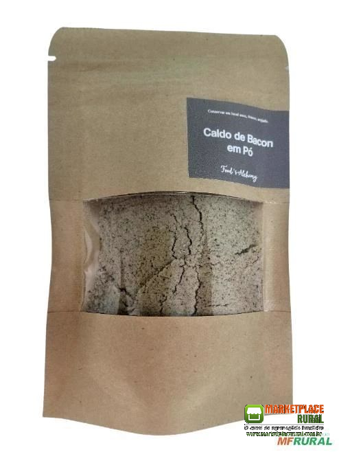 Caldo de Bacon Pó 50g Direto da Fábrica para Revenda, Terceirização ou Dropshipping Food's Alchemy
