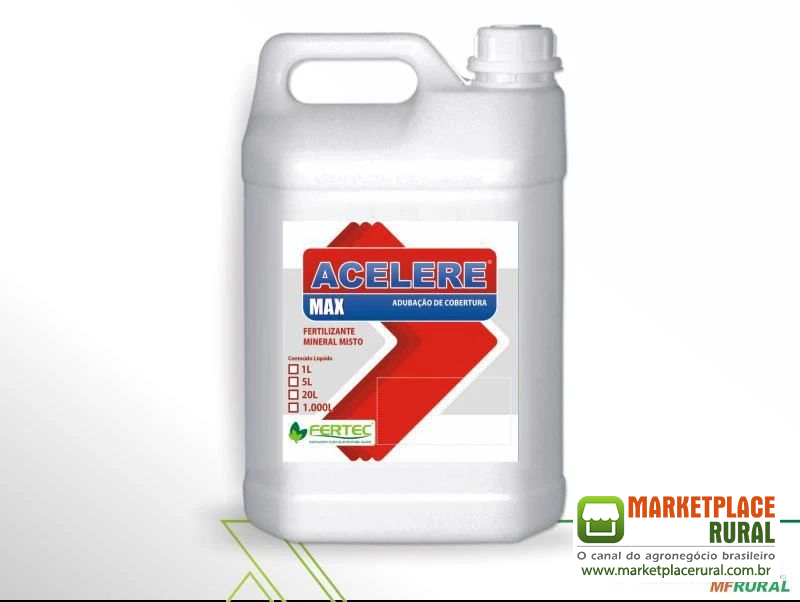 Fertilizante NPK via solo Acelere NS MAX