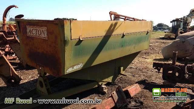 Carreta agrícola tipo silo para café distribuidora