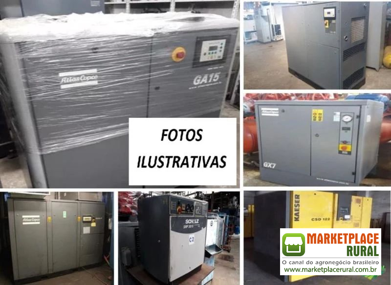 Compressor parafuso 240pés 60hp Ga37 atlas schulz - C2500