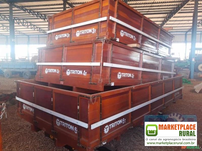 CARRETAS DE MADEIRA TRITON - 3, 4 E 6 TON