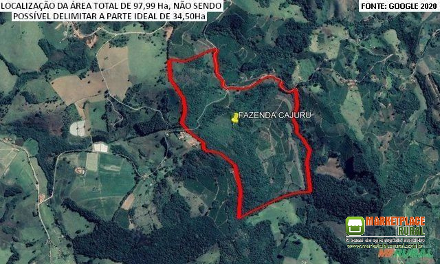 Parte ideal sobre sítio c/ 34,50 hectares em Poço Fundo/MG