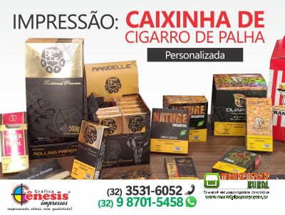 CAIXINHA (EMBALAGEM) PARA CIGARRO DE PALHA / PALHEIROS