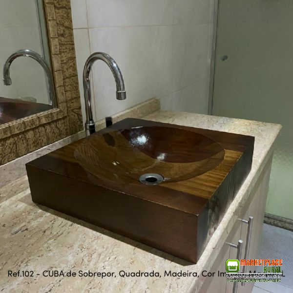 Cubas de Madeira de Sobrepor para Lavabo, Banheiro
