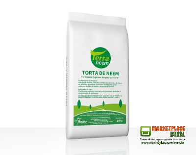 Adubo Orgânico Indiano Classe A Torta de Neem TERRA NEEM 25Kg com certificação orgânica.