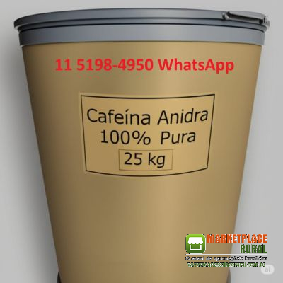 Cafeina Anidra Pura 25 KG Alta Qualidade